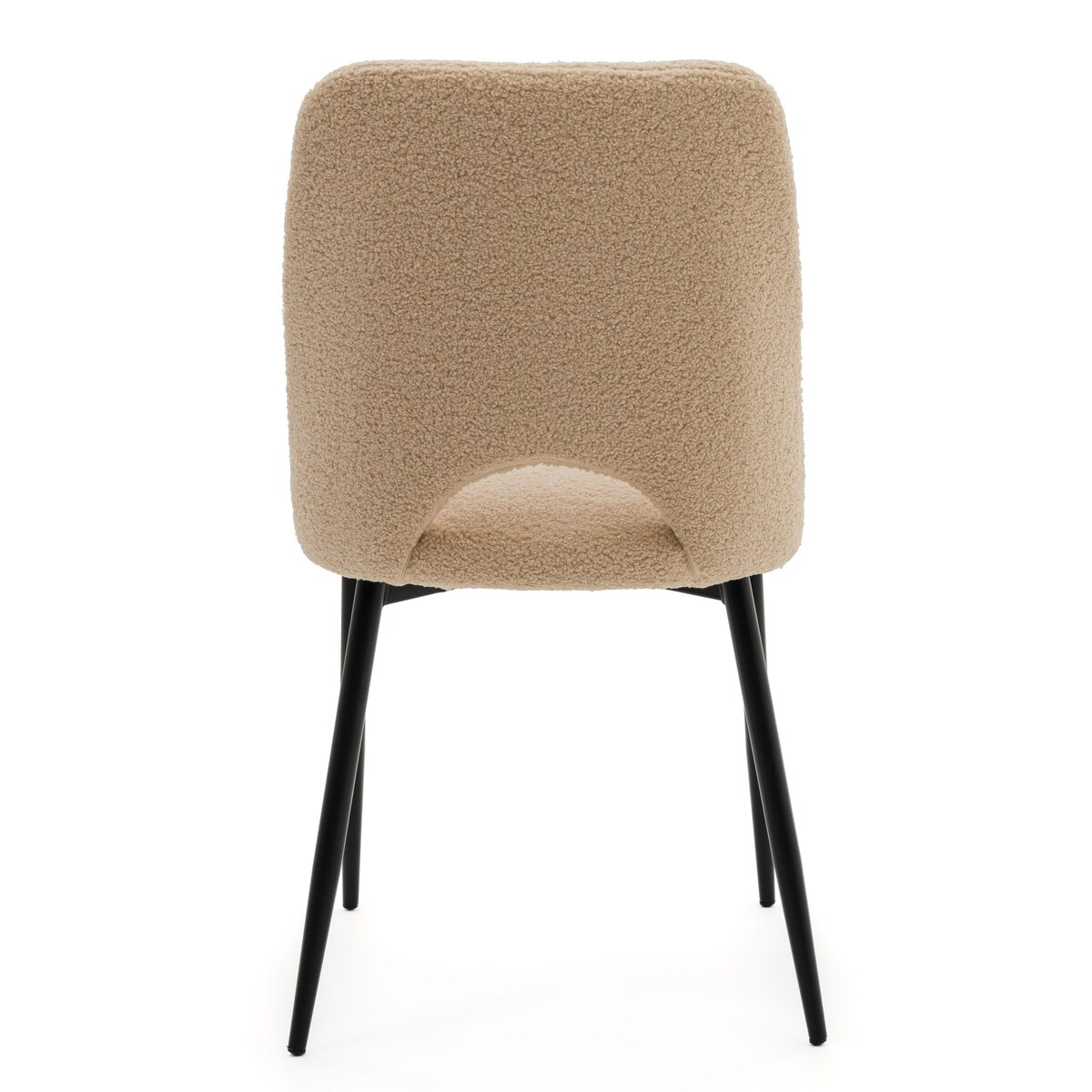 KRZESŁO TAPICEROWANE DO SALONU GLAMOUR TKANINA BOUCLE TEDDY BEŻOWE ORO