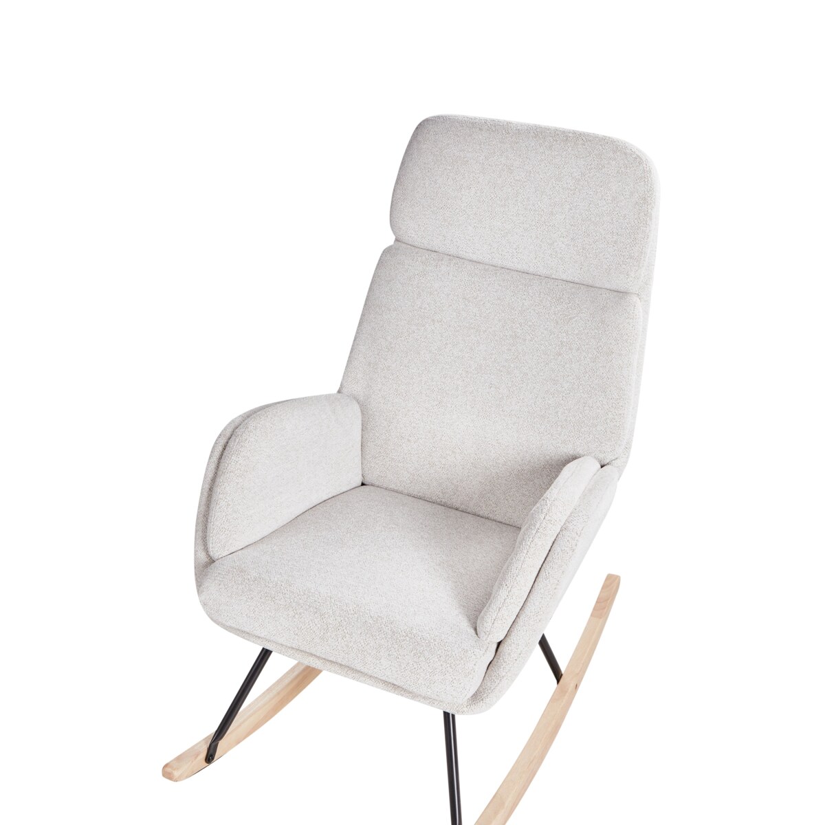 Fotel bujany KVELIA Złamana biel