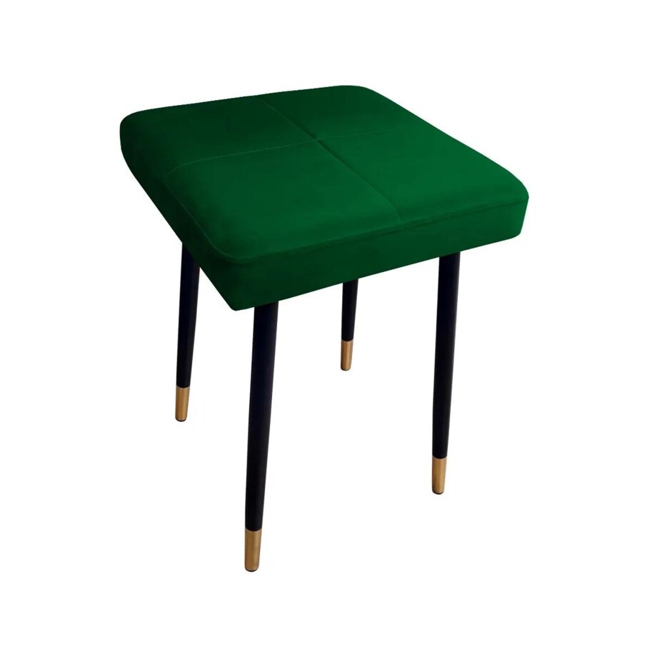 Taboret SQUARE 2 MG VELVET zielony
