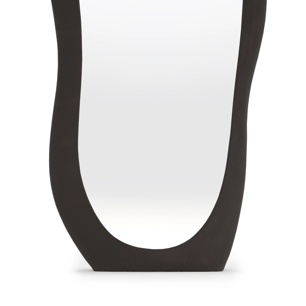 Lustro w nieregularnej ramie aksamitne czarne 170x60 cm