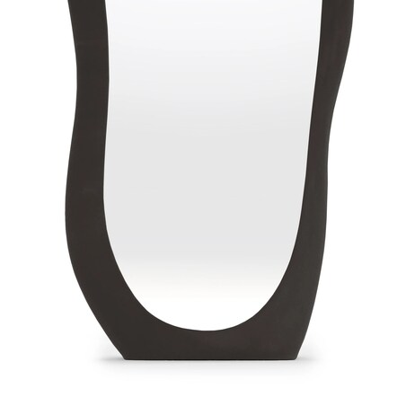 Lustro w nieregularnej ramie aksamitne czarne 170x60 cm