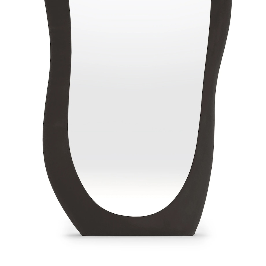 Lustro w nieregularnej ramie aksamitne czarne 170x60 cm