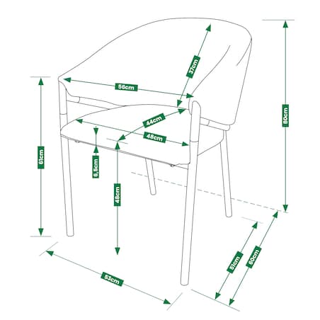 Krzesło welurowe eleganckie AMBER szare
