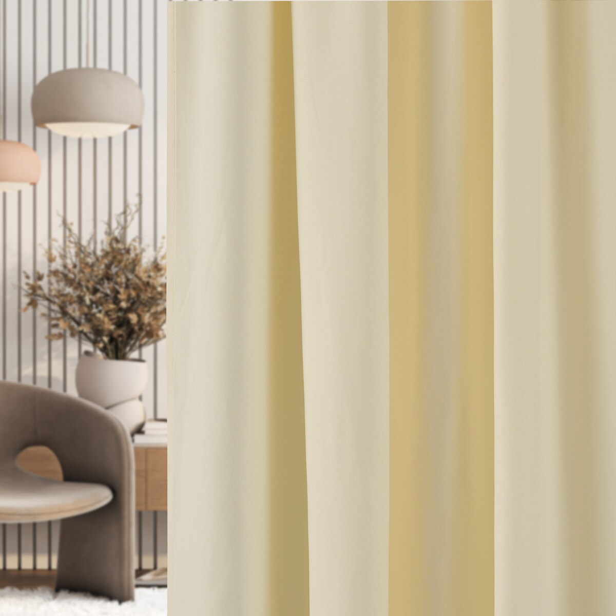 Zasłona na taśmie marszczącej kremowa aksamitna 140 x 280 cm 1 szt. 140x280 kremowy