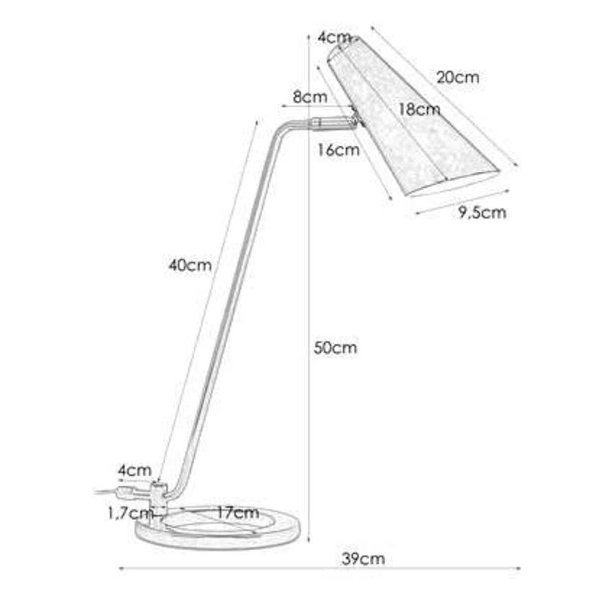 Stojąca LAMPKA biurkowa CAL 106781 Markslojd metalowa LAMPA stołowa czarna