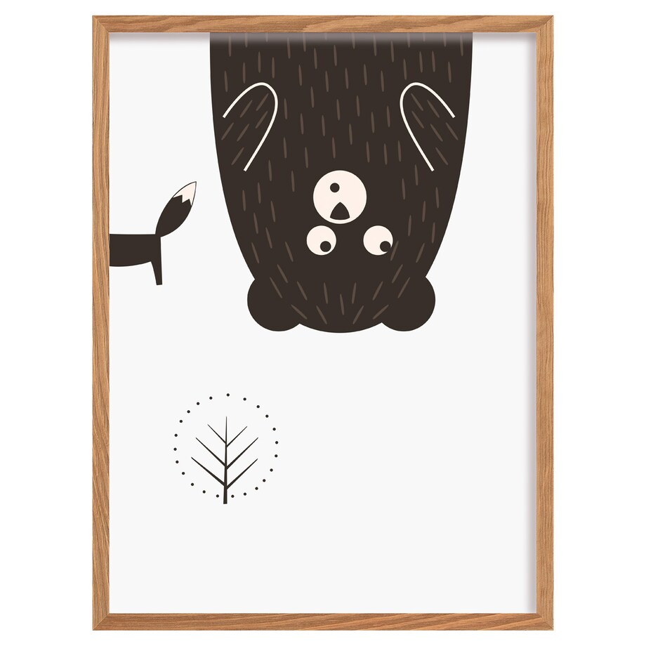 Obrazek Scandi Forest bear II 30x40cm, 30x40cm