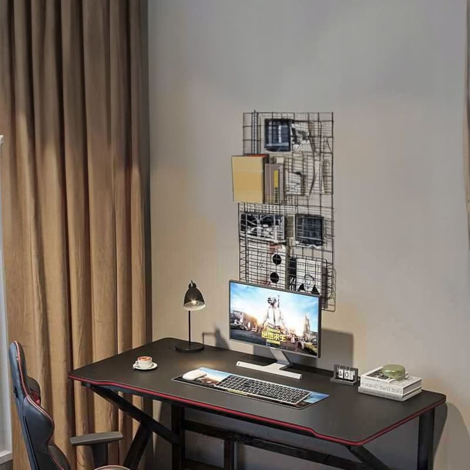 Biurko gamingowe stół dla gracza komputerowe czarne duże nowoczesne 120 cm