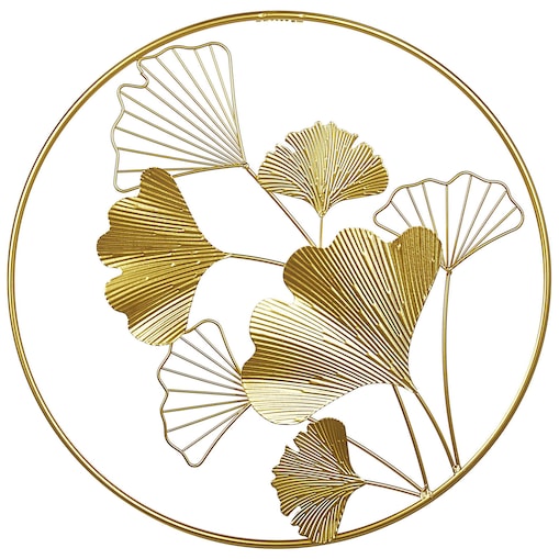 Dekoracja ścienna Kwiat BISMUTH Metal 45 cm Złoty