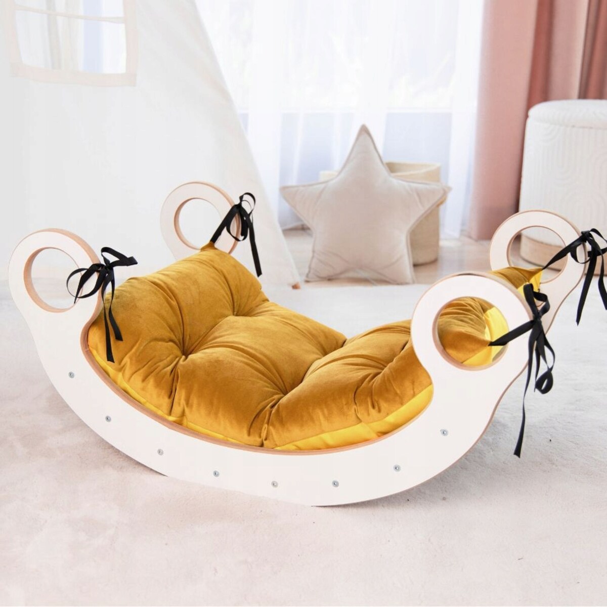 Zestaw BUJAK MONTESSORI Poduszka M +Ścianka + Krzesło Blat Zjeżdżalnia CE