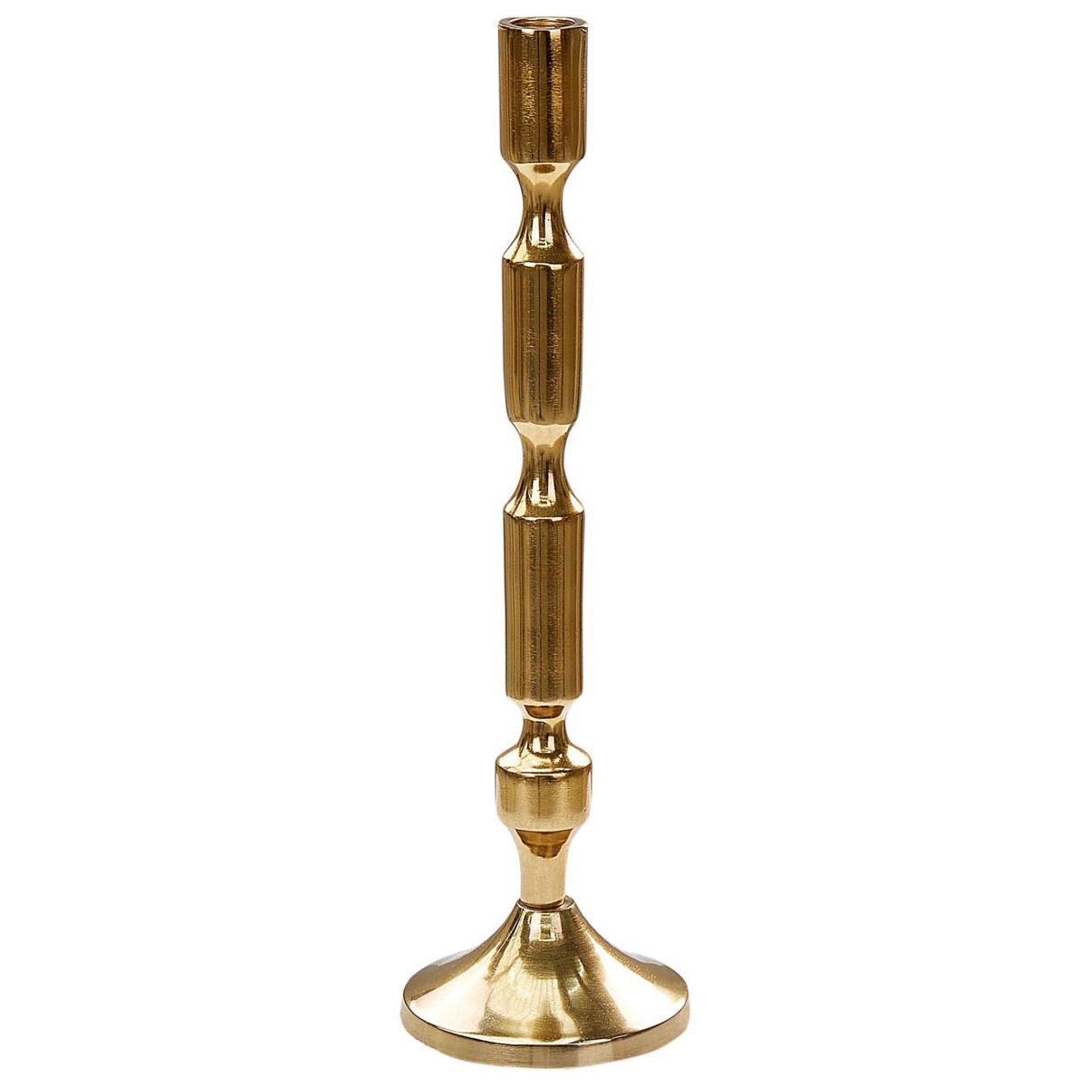 Zestaw 2 świeczników metalowy złoty DIKIRNIS