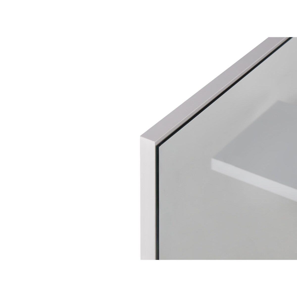 Półka łazienkowa wisząca z lustrem biała PELOTAS