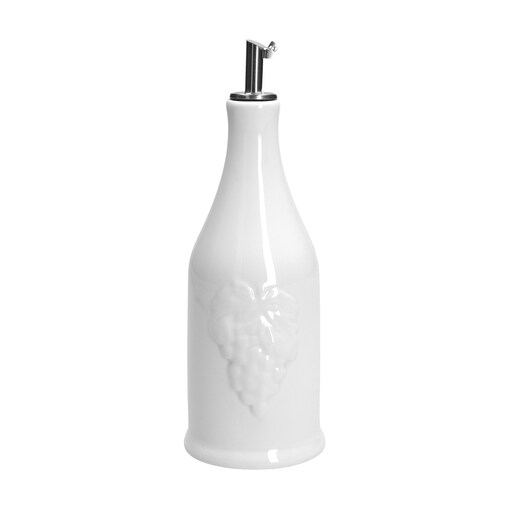 Cylindryczna butelka na ocet Menage - Biały, 300 ml