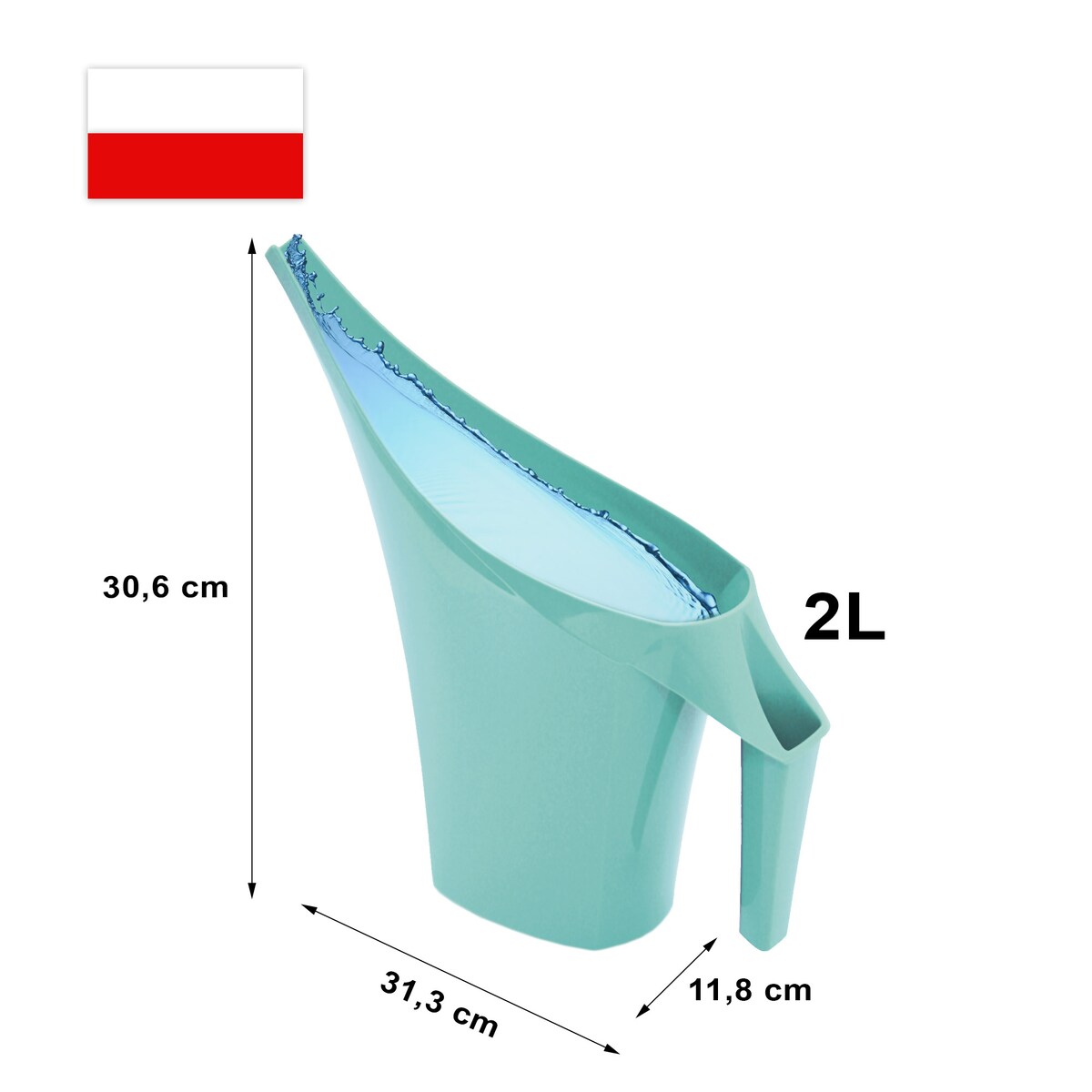 Konewka Mała Do Podlewania Kwiatów Ogrodowa Tworzywo Sztuczne 2L Coubi