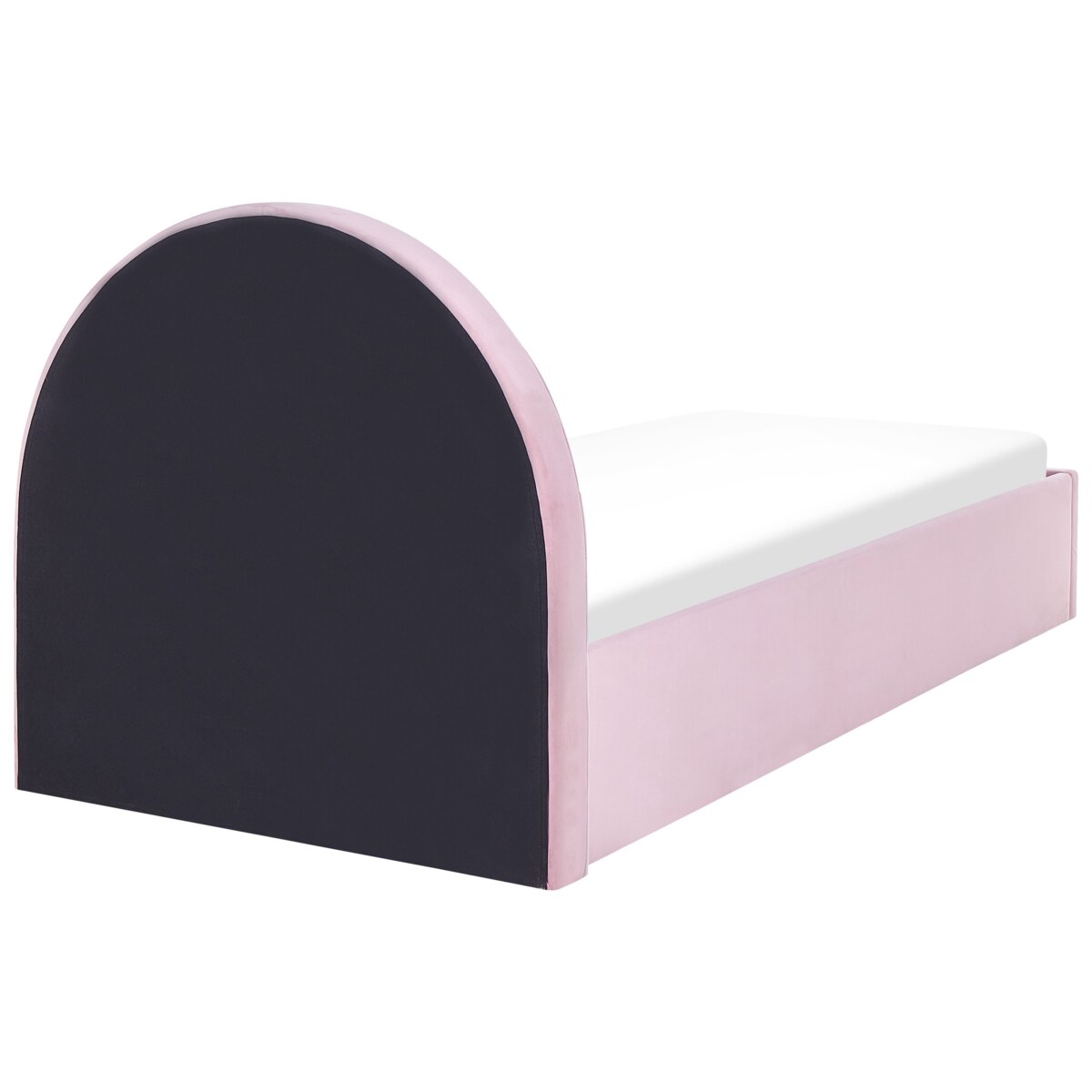 Łóżko z pojemnikiem welurowe 90 x 200 cm różowe ANET