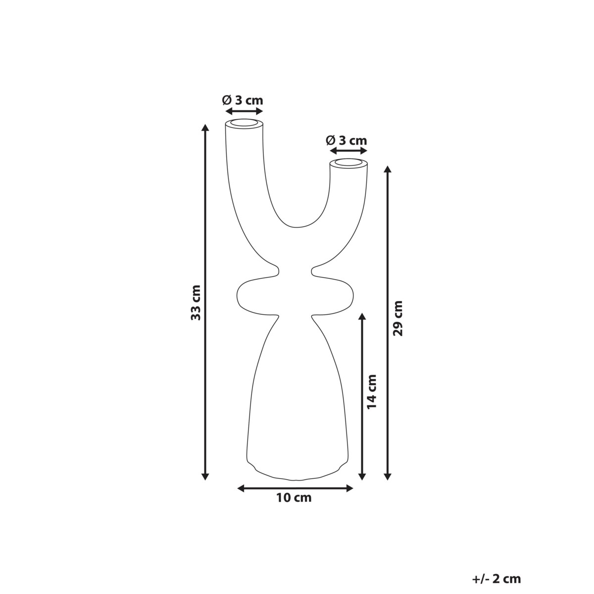 Świecznik KRADENIK Metal 33 cm Złoty