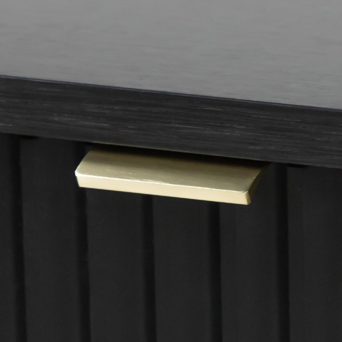 Szafka RTV Delicious ryflowana czarna