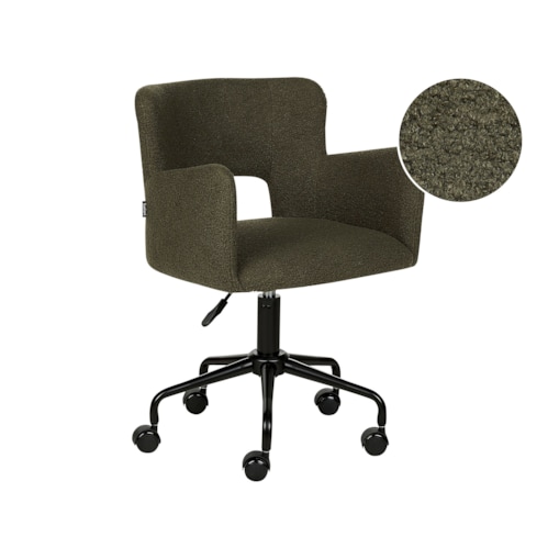 Krzesło biurowe regulowane boucle zielone SANILAC