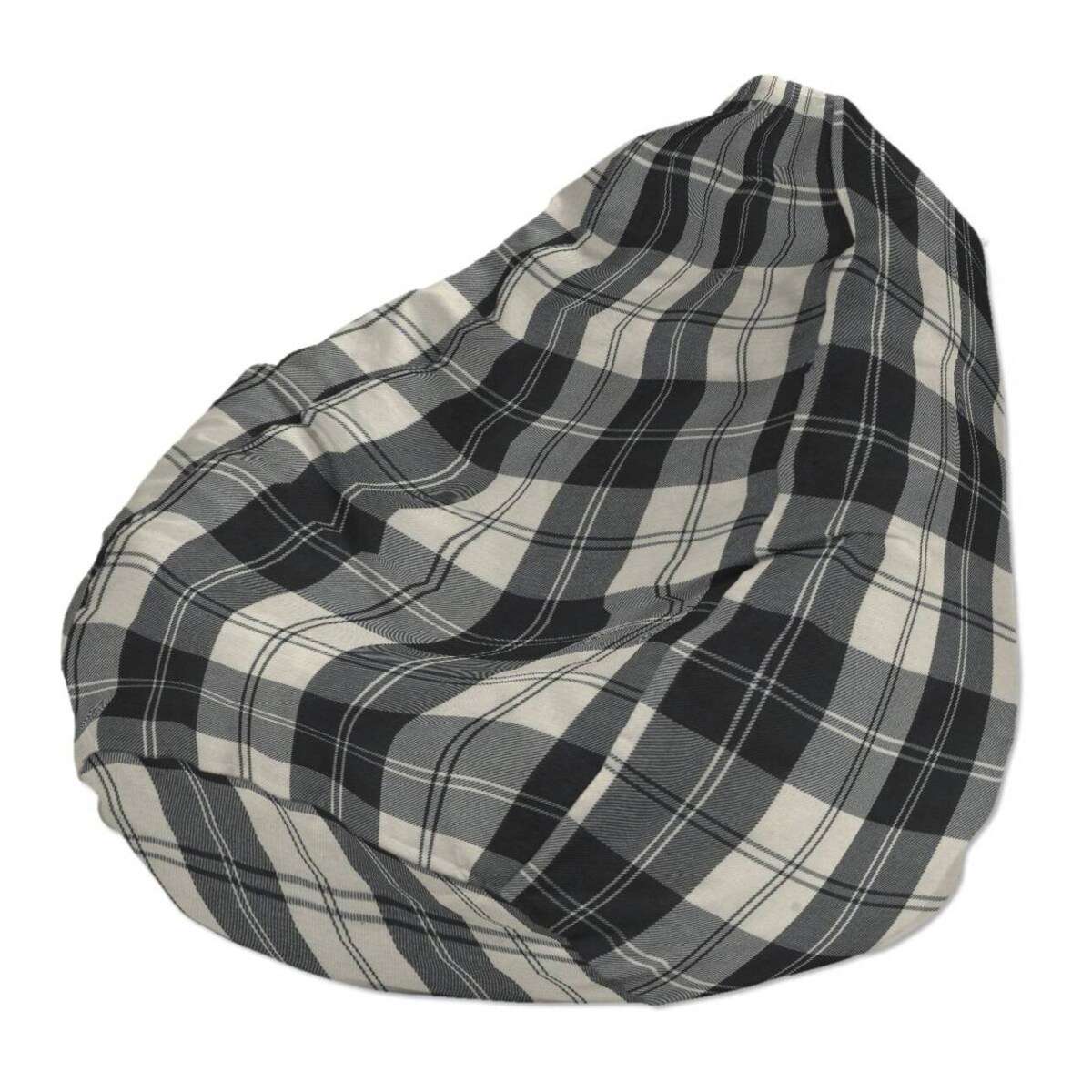 Worek do siedzenia, krata czarno-biała, Ø60 x 105 cm, Edinburgh