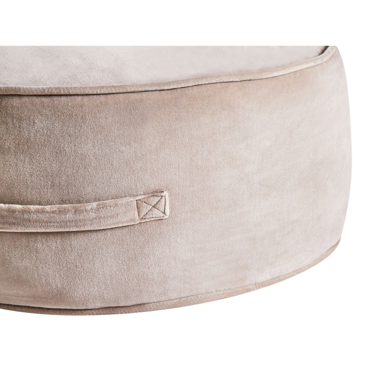 Puf YULLE Welur Jasnobrązowy