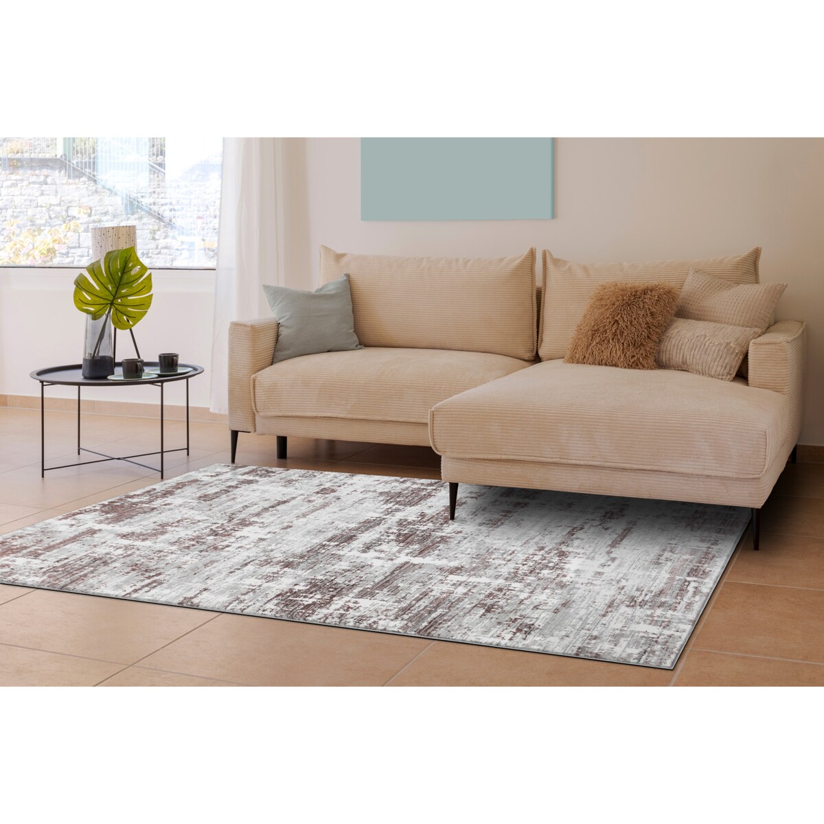 Dywan BLISS Z239AZ551 szary / różowy - 180x270 cm