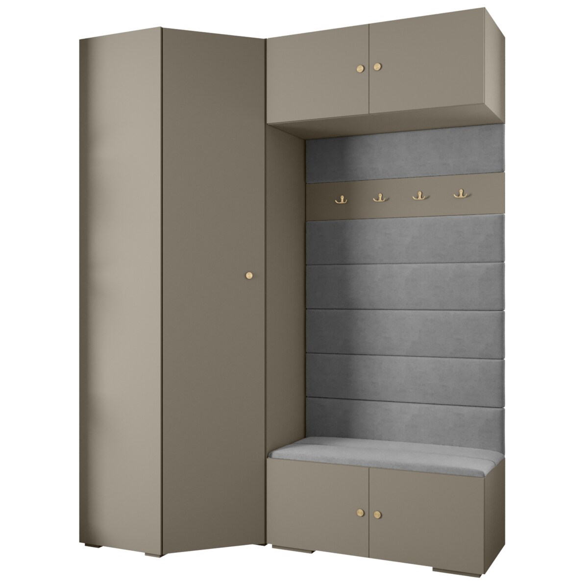 Garderoba do przedpokoju INOVA 2 Z21 kaszmir+złoty+manila16