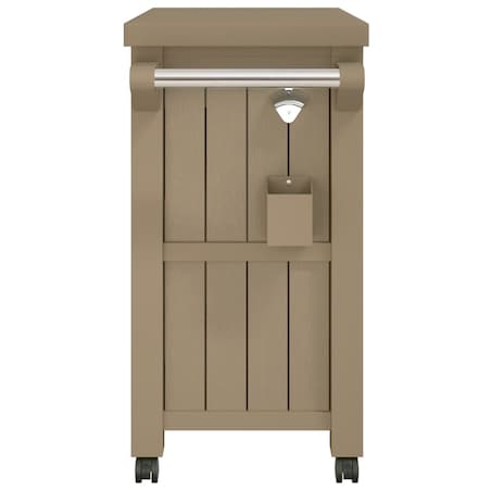 vidaXL Wózek kelnerski 3-w-1, jasnobrązowy, polipropylen