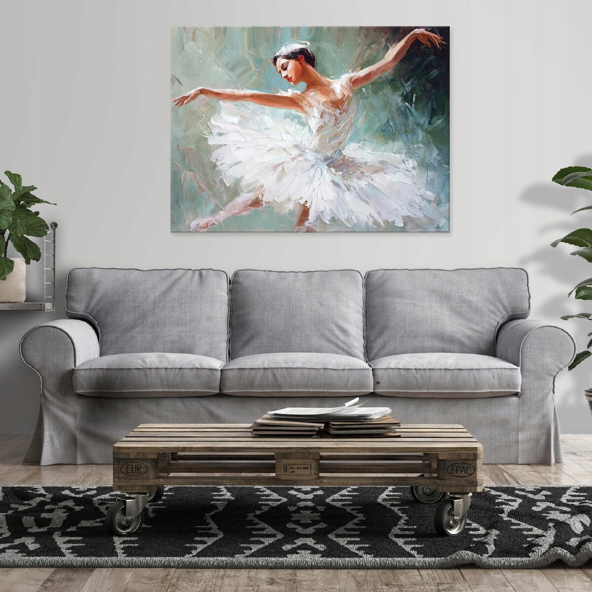 OBRAZ KOBIETA BALETNICA POP ART DO SYPIALNI SALONU KUCHNI NA PŁÓTNIE 100x70
