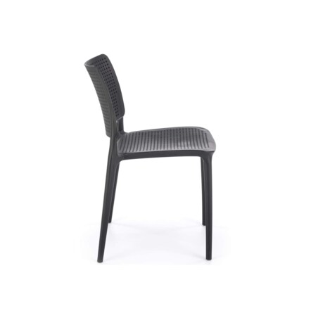 Konsimo COPELLA Nowoczesne krzesło ogrodowe w kolorze czarnym