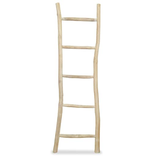 vidaXL Wieszak-drabinka na ręczniki, 5 szczebli, teczyna, 45 x 150 cm