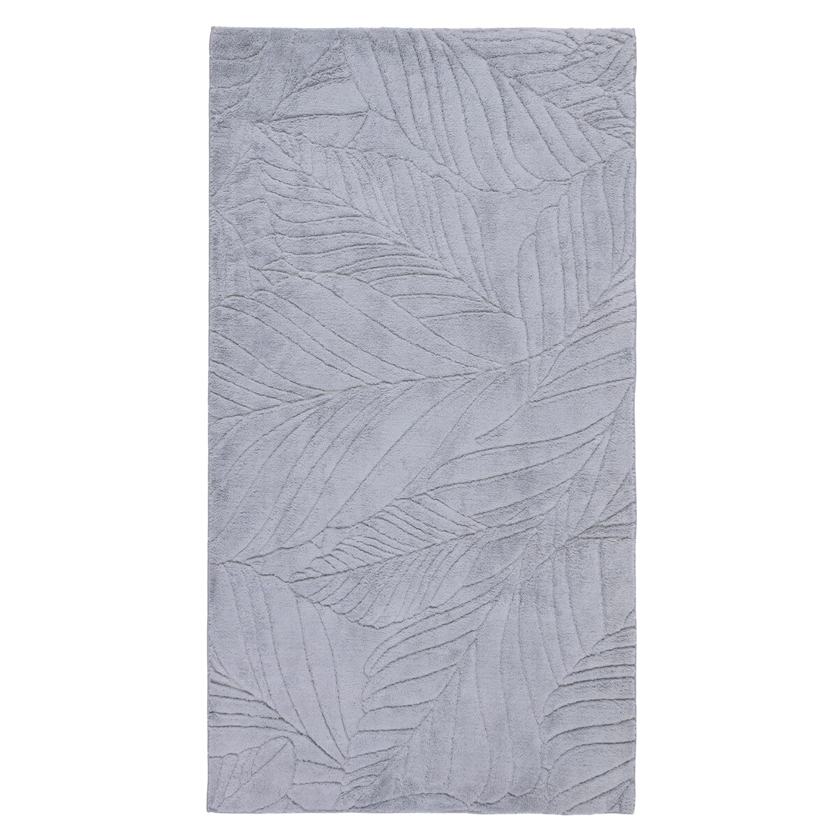 Dywan pluszowy Botanic Liście 80x150 cm e-floor Liście OEKO-TEX szary