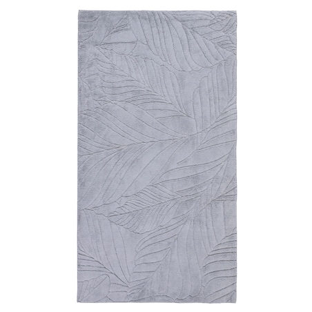 Dywan pluszowy Botanic Liście 80x150 cm e-floor Liście OEKO-TEX szary