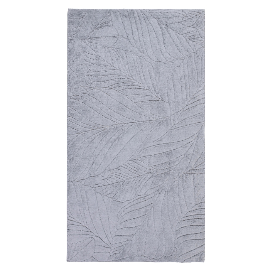 Dywan pluszowy Botanic Liście 80x150 cm e-floor Liście OEKO-TEX szary