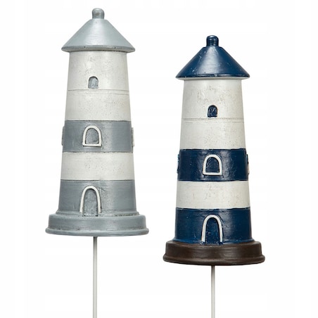 2 szt. OZDOBA do doniczki stroików LATARNIA MORSKA