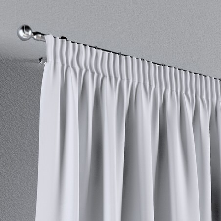 Zasłona na taśmie marszczącej 1 szt. 130x260 stalowa biel