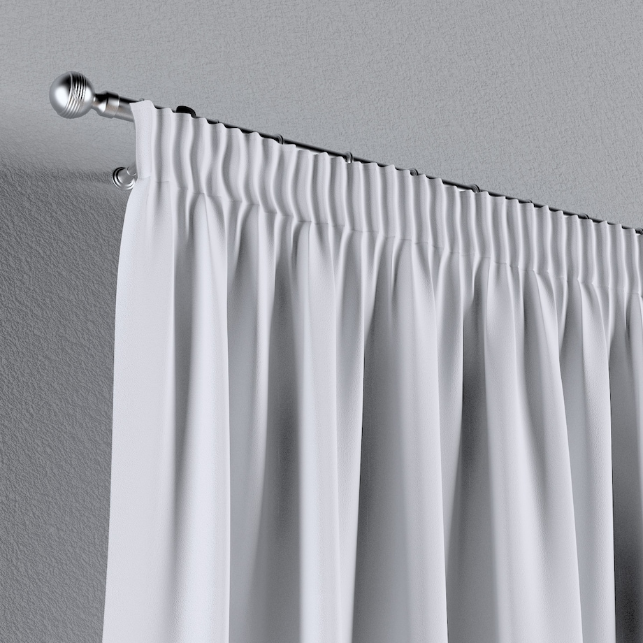 Zasłona na taśmie marszczącej 1 szt. 130x260 stalowa biel