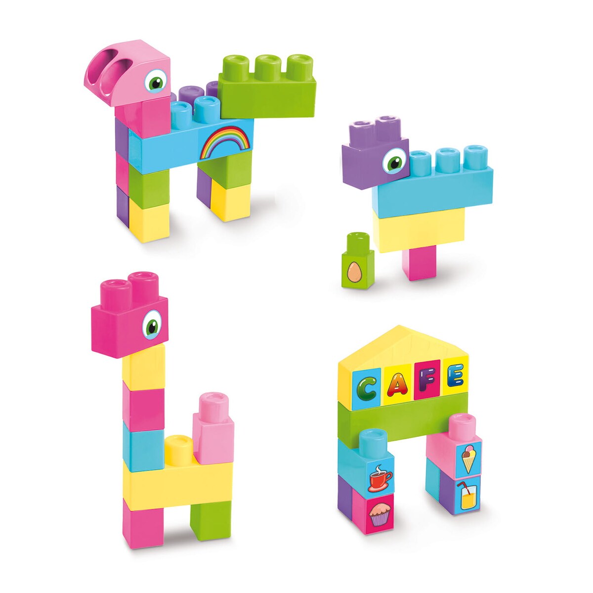 Big Blocks klocki 26 el. różowe