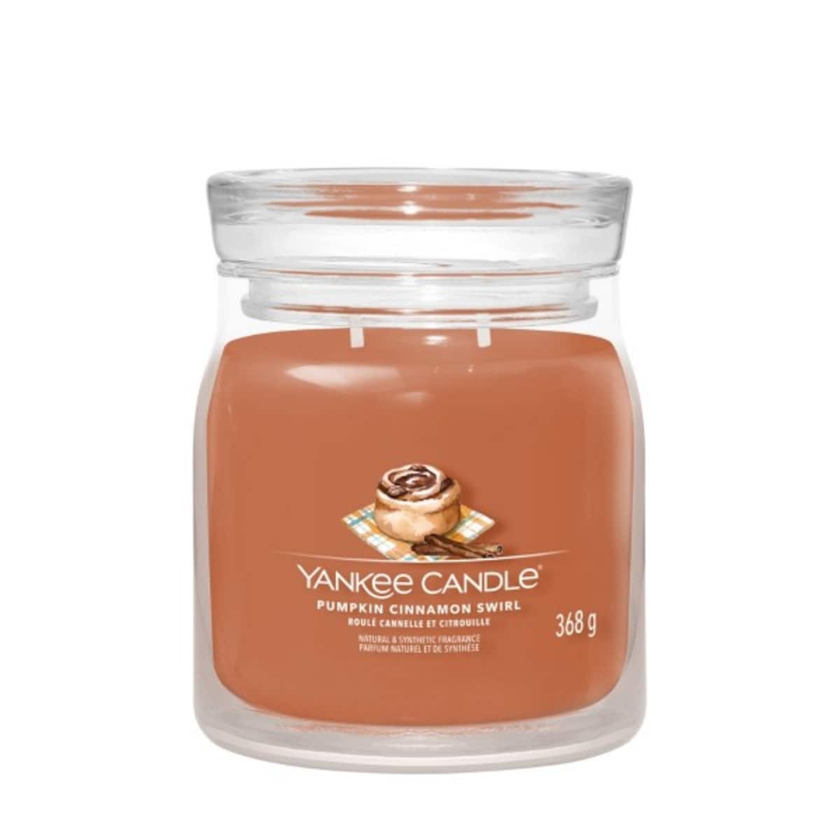YC SIG.– Świeca średnia PUMPKIN CINNAMON SWIRL