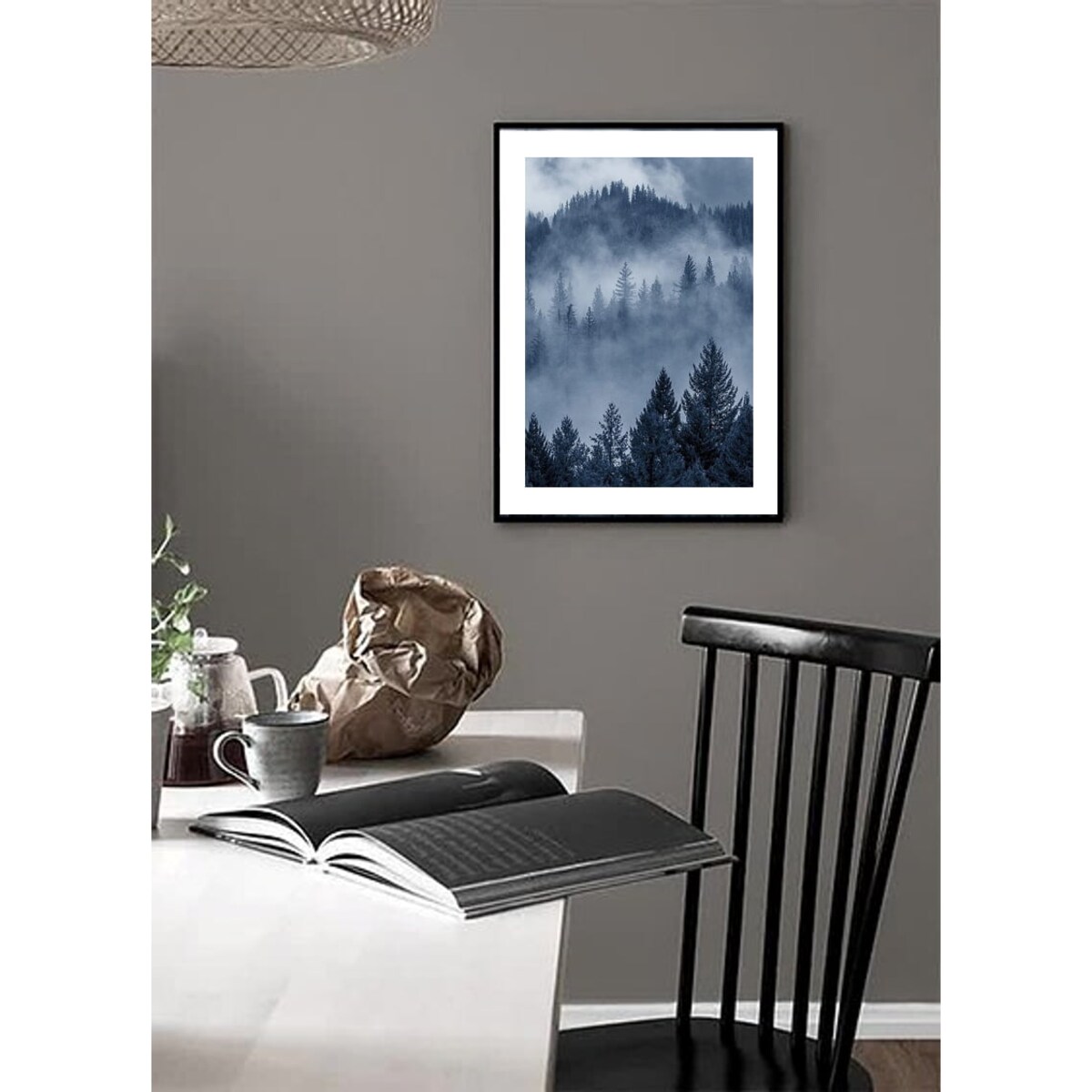 Poster Story, Plakat, Obraz - Las w Niebieskich Odcieniach, wymiary 42 x 60 cm