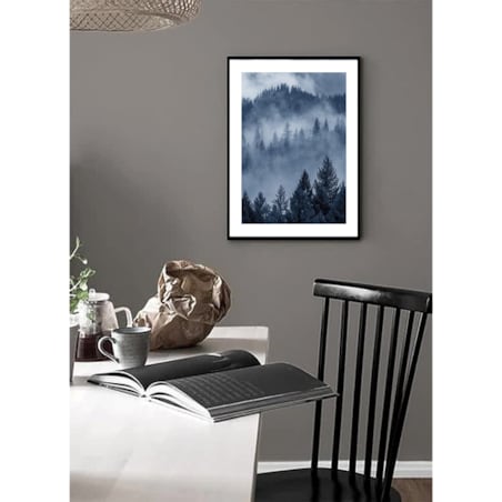 Poster Story, Plakat, Obraz - Las w Niebieskich Odcieniach, wymiary 42 x 60 cm