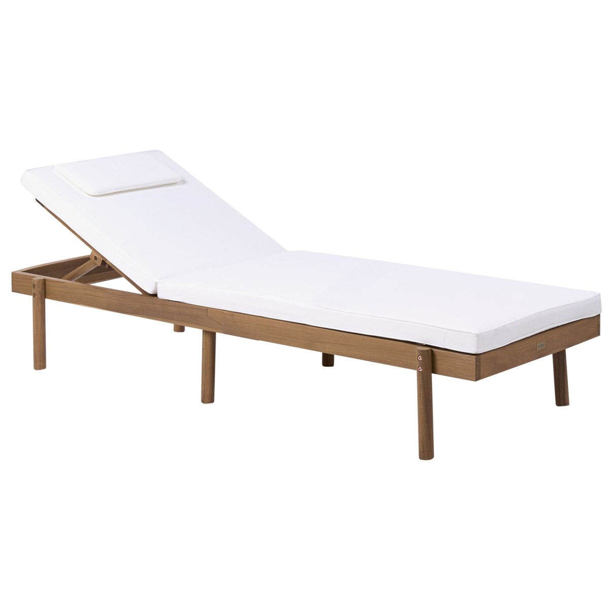 Leżak ogrodowy z poduszką MARCETELLI Drewno akacjowe Biały