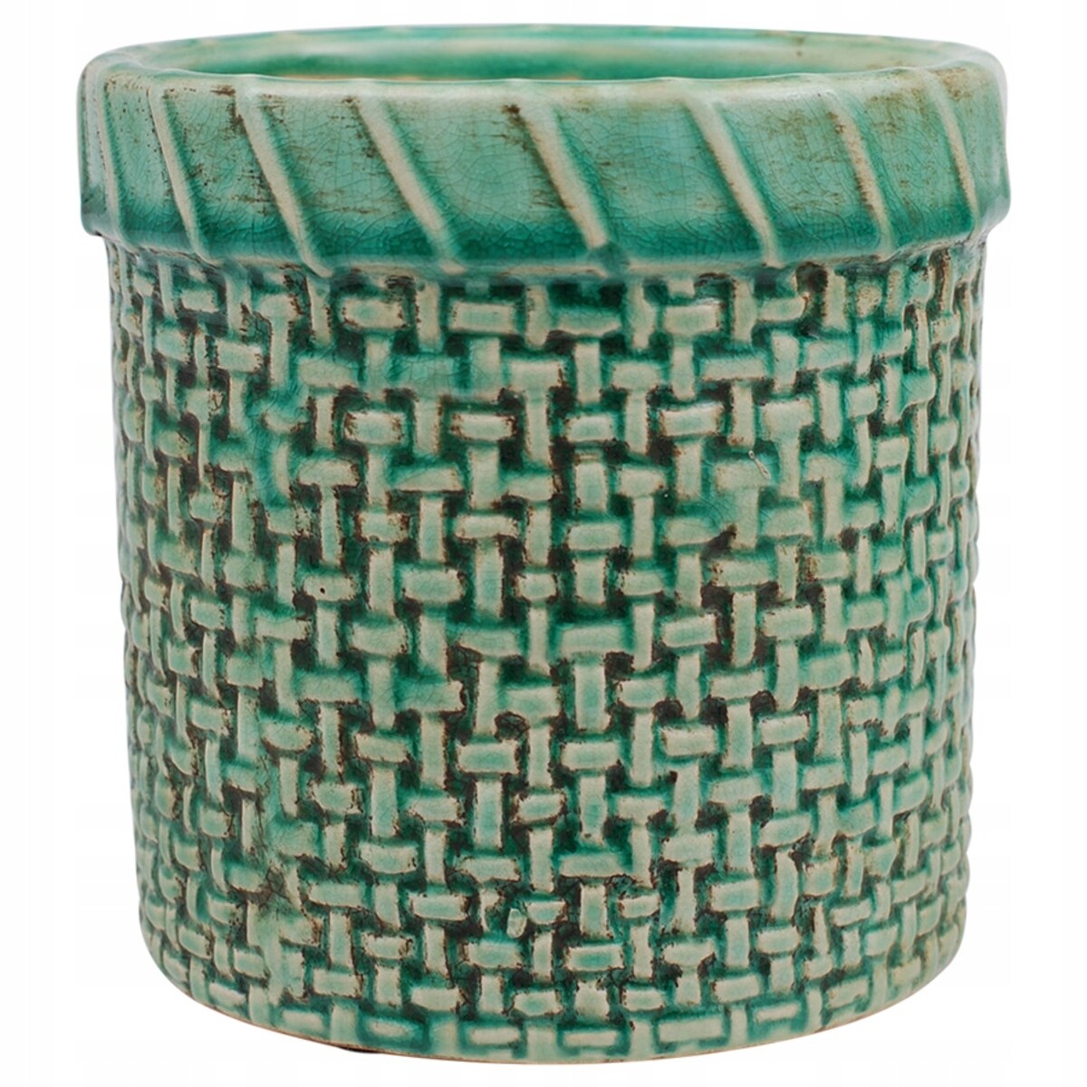 DONICA KOSZ ceramiczna ciemna zieleń śr. 13cm