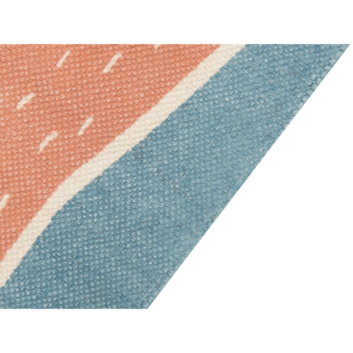 Dywan dziecięcy bawełniany motyw leniwca 80 x 150 cm niebiesko-pomarańczowy ISAK