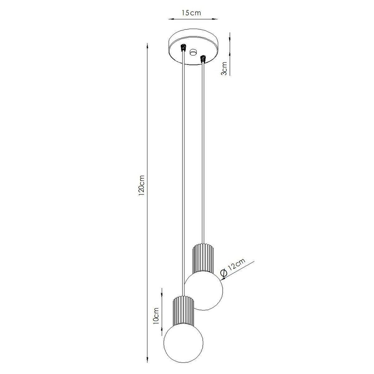 Lampa wisząca HALO 2P zielona oliwka