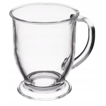 SZKLANKA KUBEK na latte kawę herbatę napoje duży 450 ml na stopce wysoka 6x