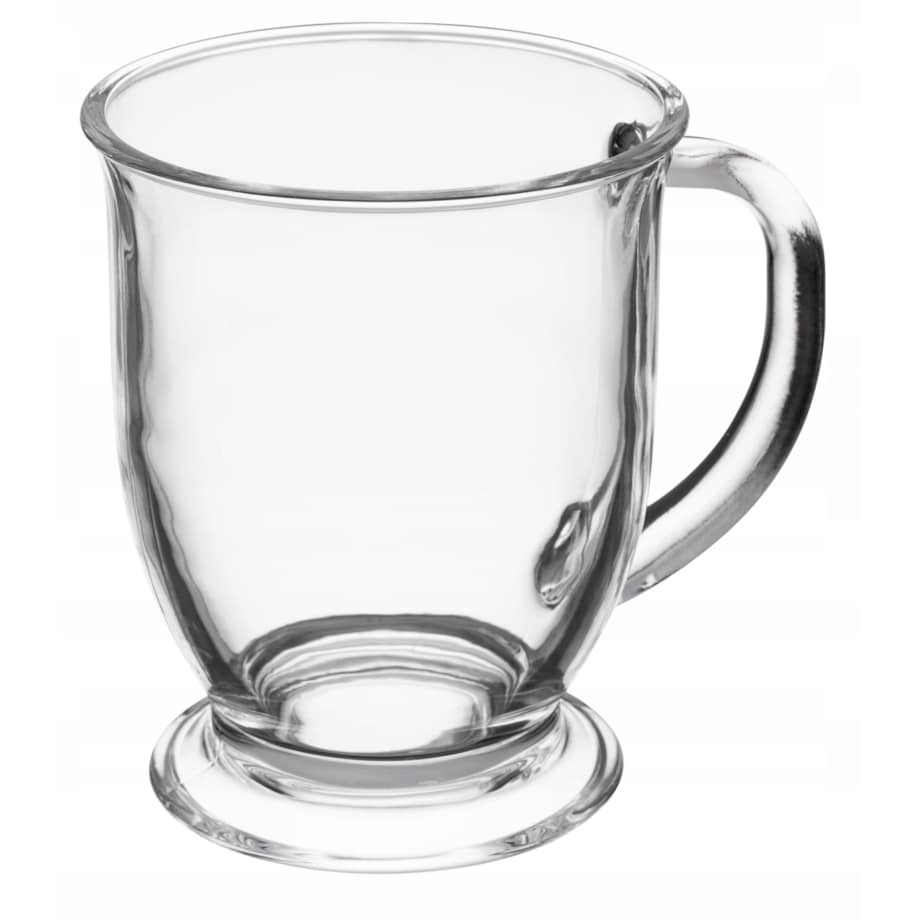 SZKLANKA KUBEK na latte kawę herbatę napoje duży 450 ml na stopce wysoka 6x