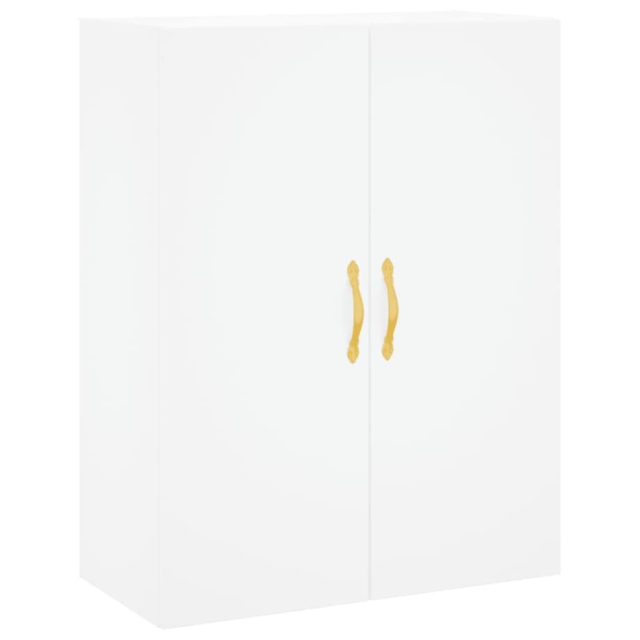 vidaXL Witrynka, biała, 69,5x34x180 cm, materiał drewnopochodny