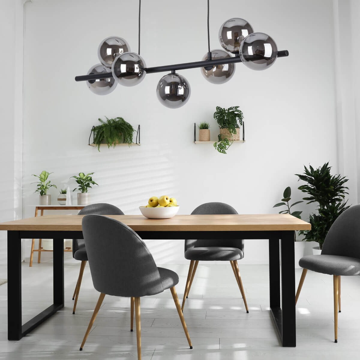 Molekułowa lampa wisząca ESTERA 5666 TK Lighting szklana grafitowa