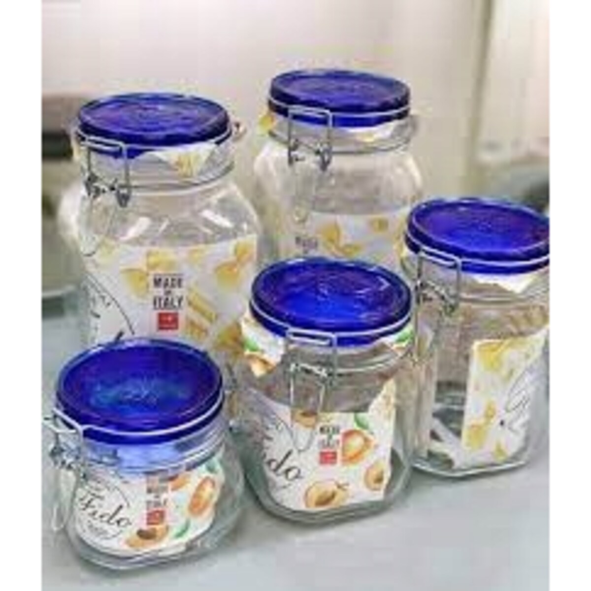 SŁOIK POJEMNIK hermetyczny 2 L BORMIOLI BLUE FIDO na żywność kapustę grzyby