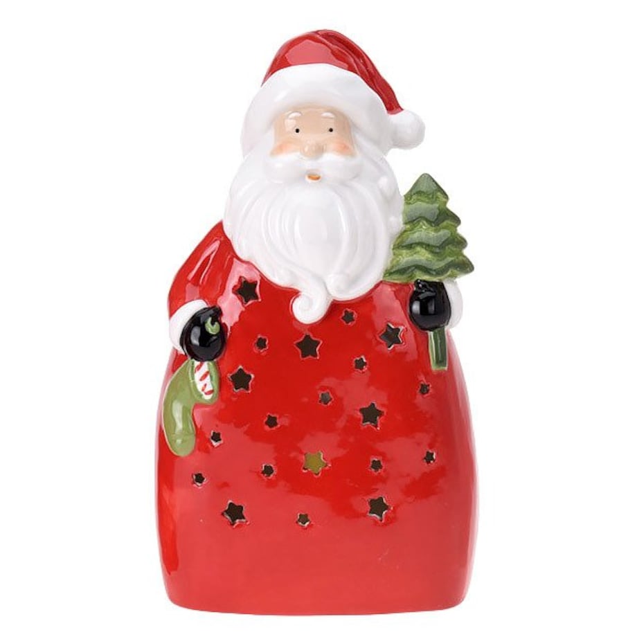 Figurka Św. Mikołaja z podświetleniem LED, 30 cm