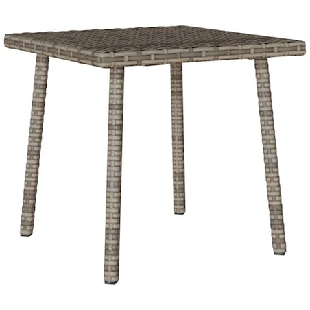 vidaXL Stolik kawowy ogrodowy prostokątny szary 40x40x37 cm polirattan